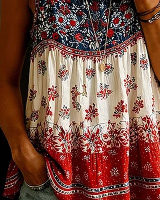 Tank Top Ærmeløs Rundhalset Bohemian