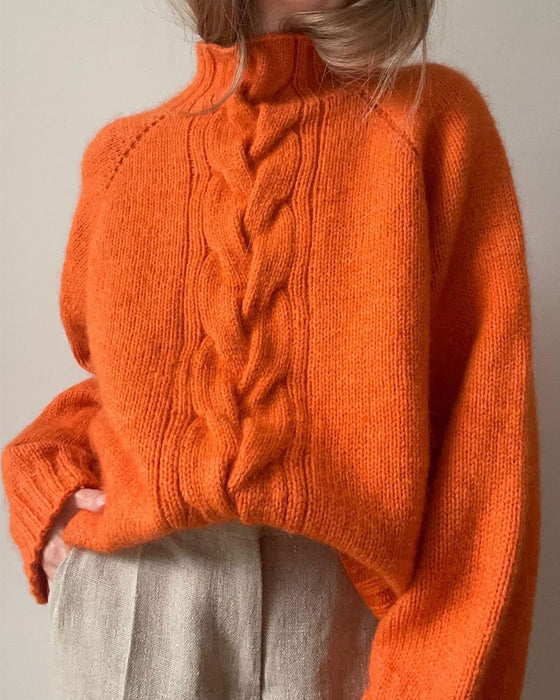 Pullover Turtleneck Raglan Ærme