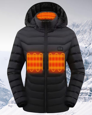 Smart Opvarmet Hættet Bomuldsfrakke