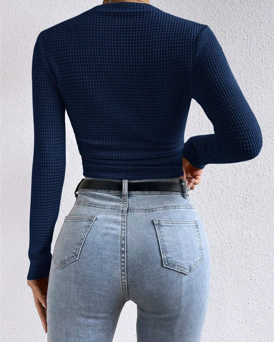 Top Slim Fit Alsidig Lang Ærme