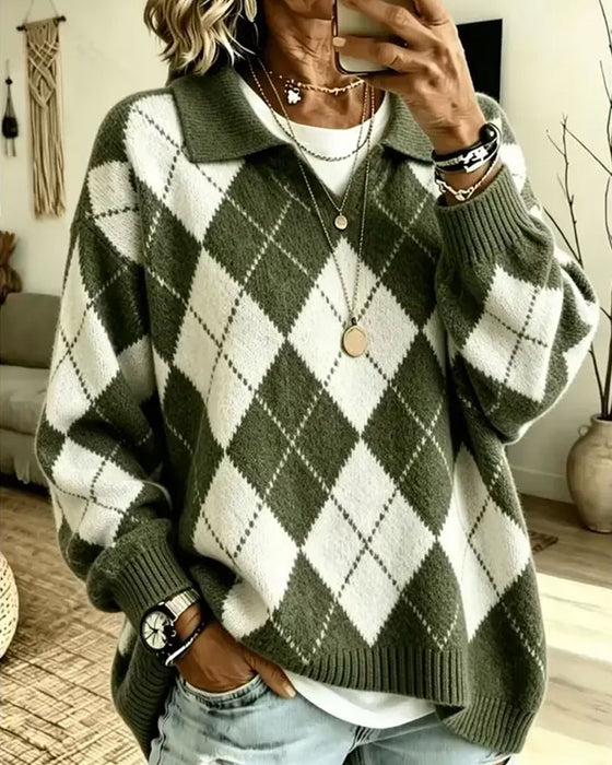 Sweater Diamant Slag Løs