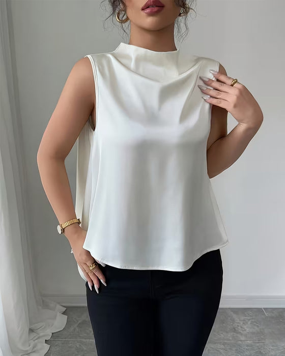 Tank Top Asymmetrisk V-Rygside Design