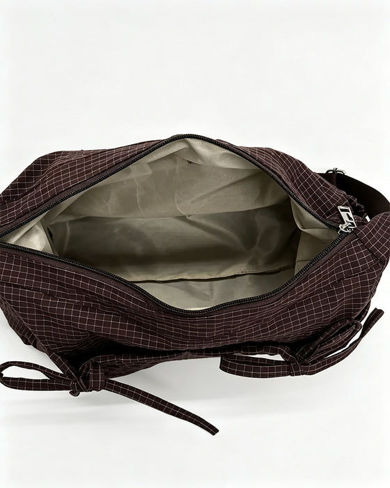 Taske Sløjfe Terningmønstret Crossbody
