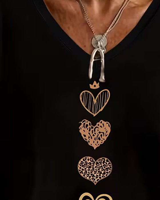 V-Hals Hjerteformet Top