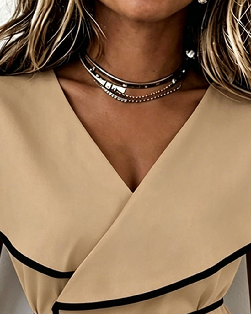 Bluse Ruffle Kryds Bind