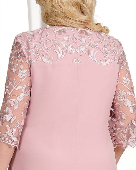 Kjole afslappet løs broderet chiffon