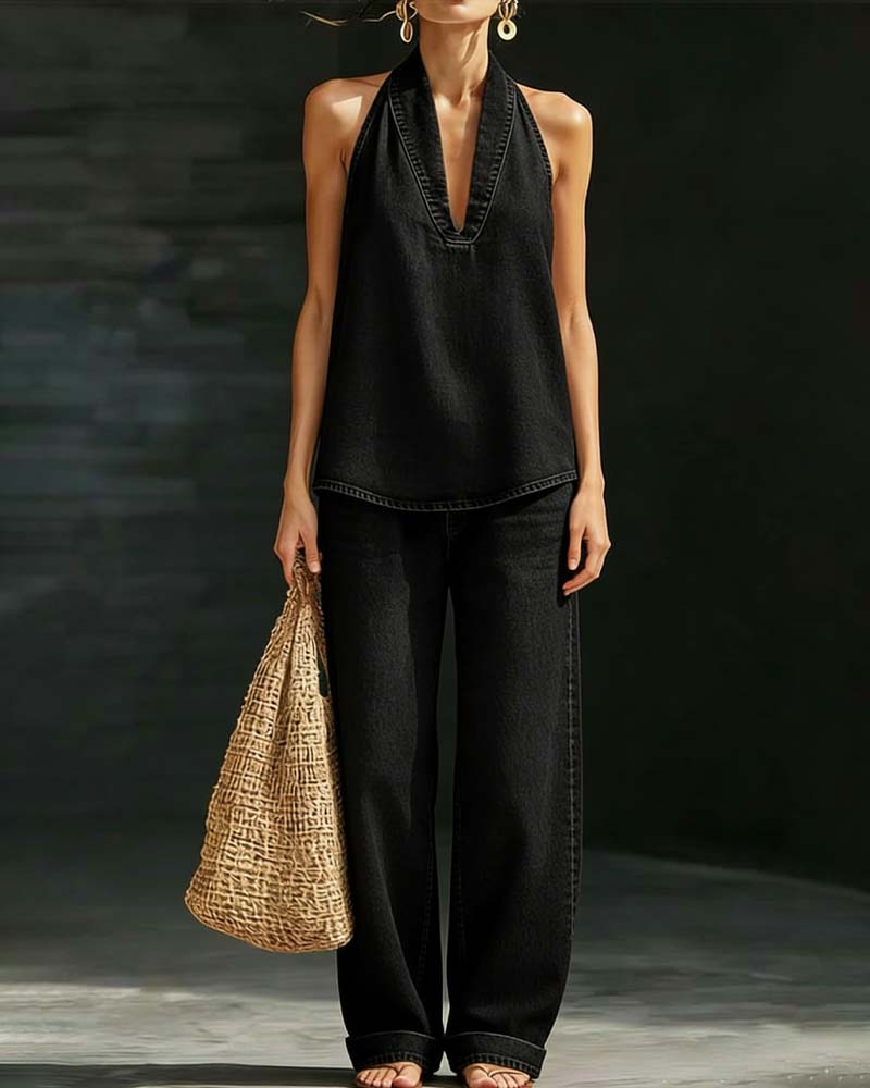 Set Mode Halsstrik Denim