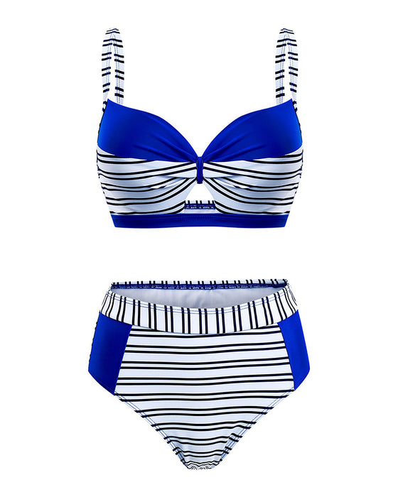 Bikini Stribet Udskæring