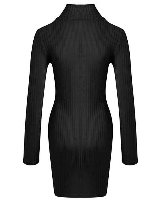 Kjole Ensfarvet Skinny Casual