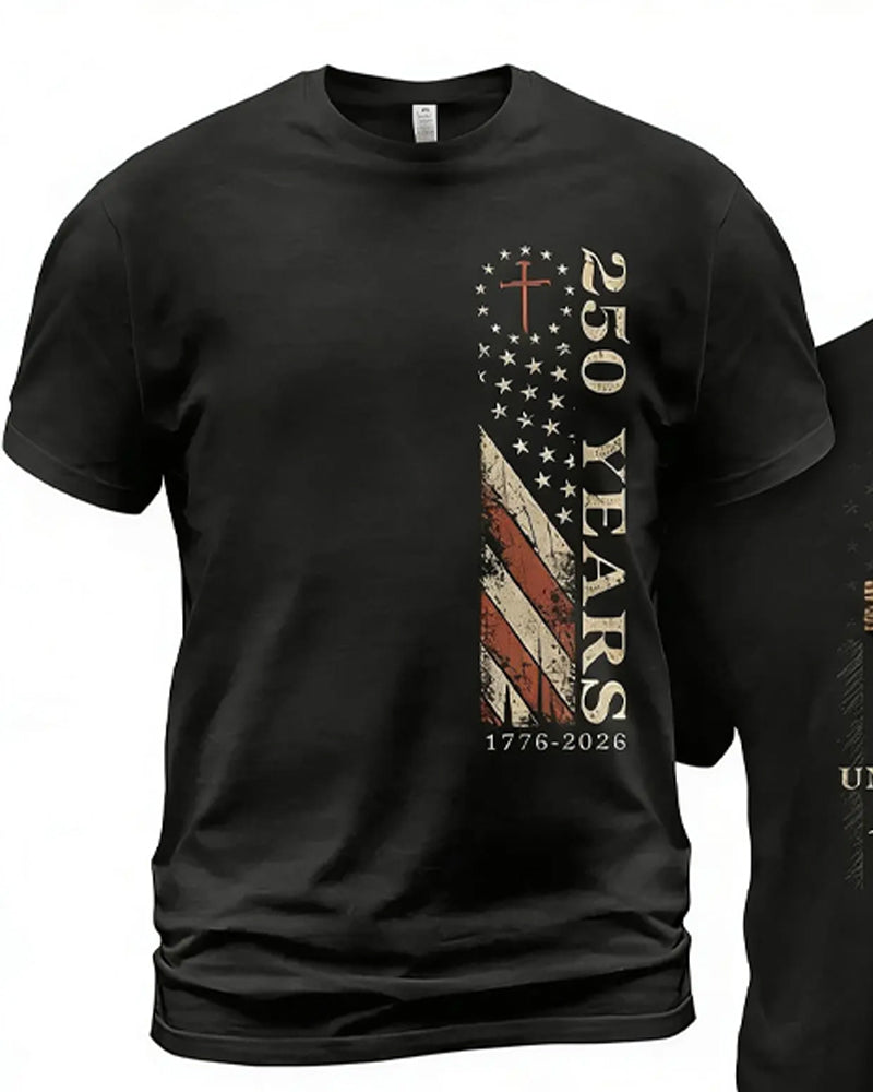 T-Shirt Rund Hals For Og Bag Tryk Unisex