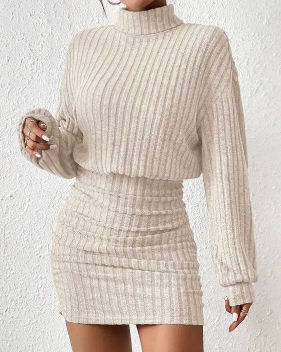 Ribbet Rullekravekjole I Bodycon-Model