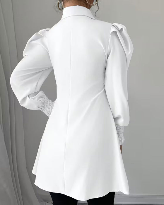Bluse Skjortekrave Ensfarvet Trendy