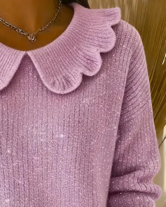 Pullover Revers Ribbet Skimmer Figursyet