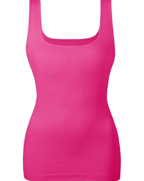 Tanktop Ensfarvet Mavekontrol Formende Midi