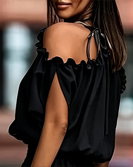 Jumpsuits Enfarvet V-Hals