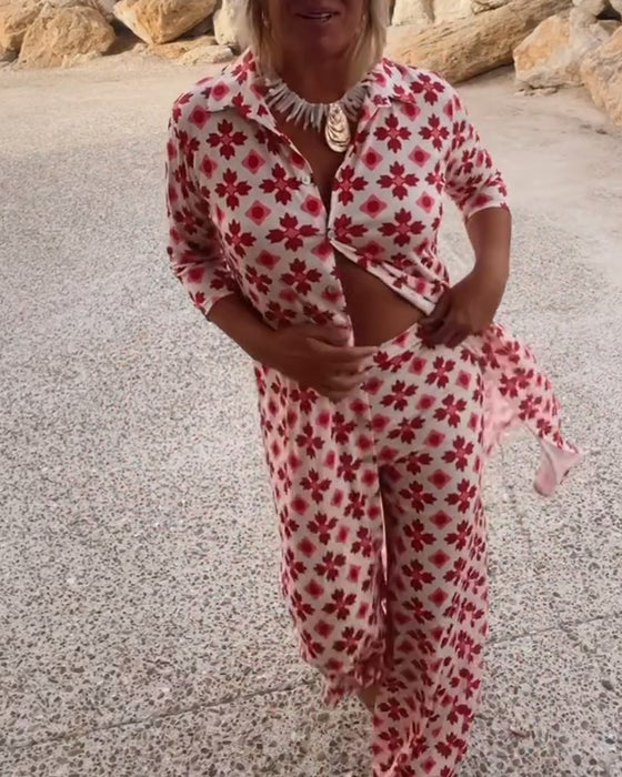 Todelt sæt med stilfuldt print