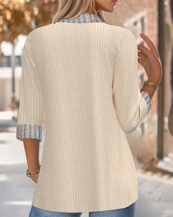 Top Lapel Langærmet