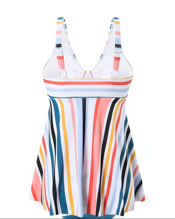 Badedragt Lace-Up Stribet Trekant To-Del