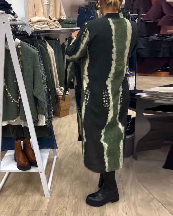 Ståkrave skjortekjole med trykknapper