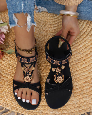 Sandaler Rund Tå Flad Åndbar