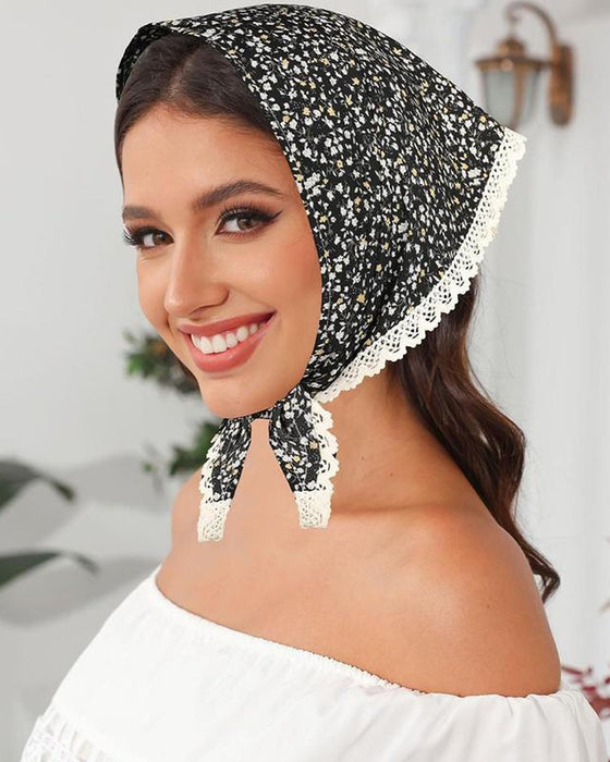 Lille Blomstret Trekanttørklæde