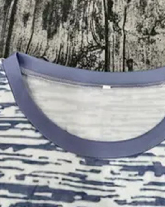 T-shirt Rundhals Kortærmet Kontrastfarve