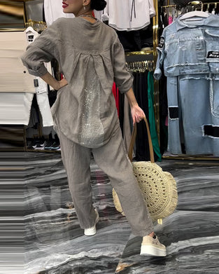 Jakkesæt Ståkrave Lomme Afslappet