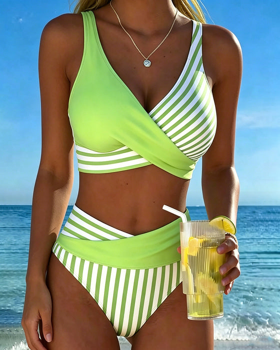 Bikini Krydsstribet Trykt