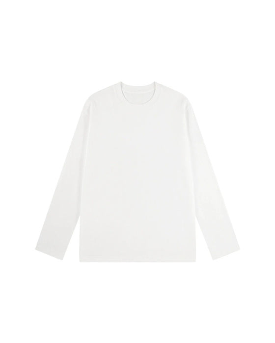 T-Shirt Herre Rund Hals Langærmet Slids