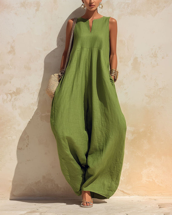 Jumpsuit Lille V-Udskæring Vide