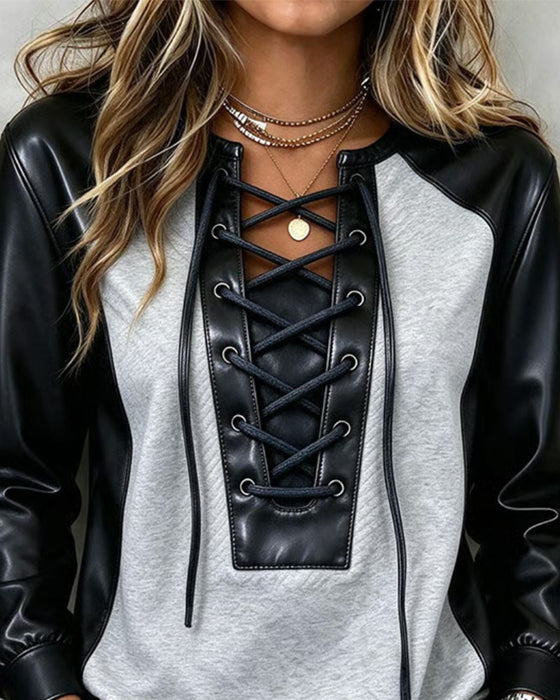 Sweatshirt Mode Splejset Rem