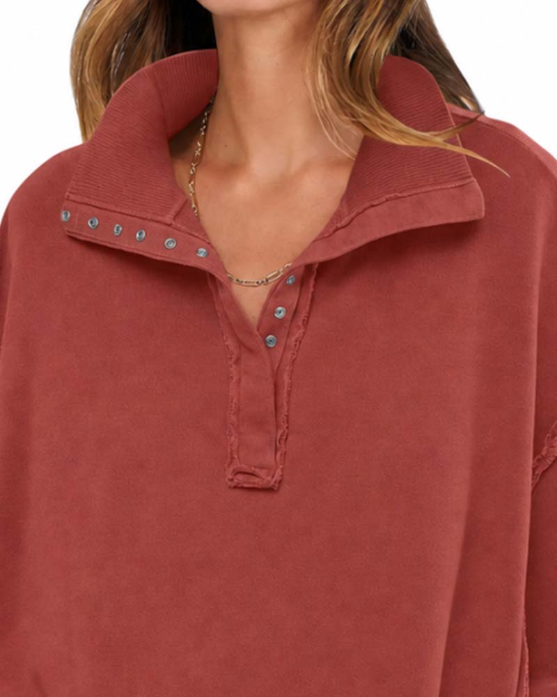 Sweatshirt Enfarvet Langærmet