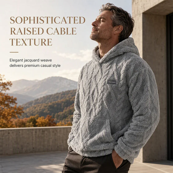 Herre Vinter Jacquard Mønster Hoodie