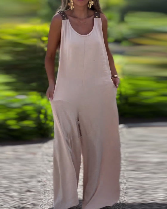 Jumpsuit Ærmeløs Rygsløjfe