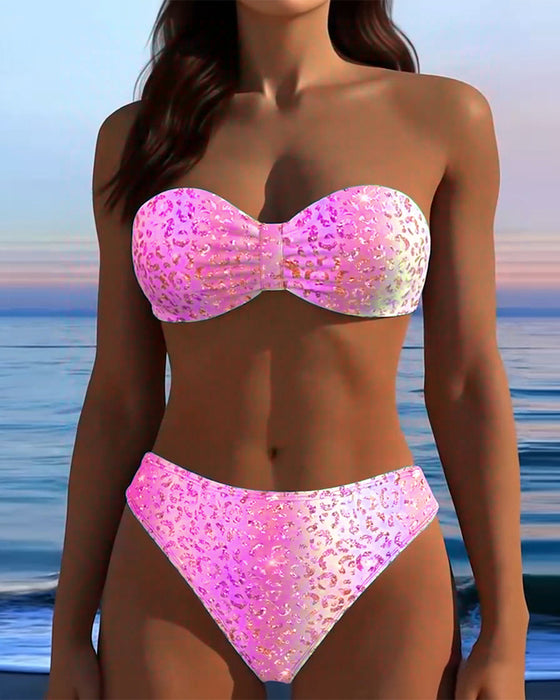 Bikini Leopardprint Bandeau