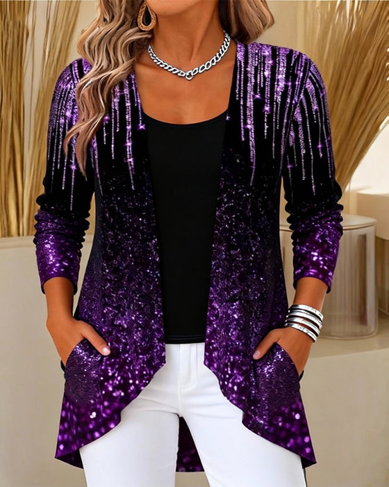 Topp Uregelmæssig Faux To-Delt Trykt