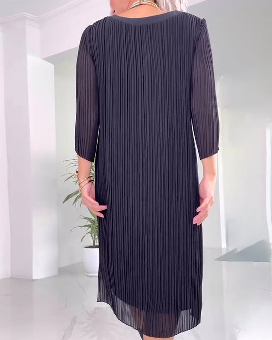 Sort kjole med slids