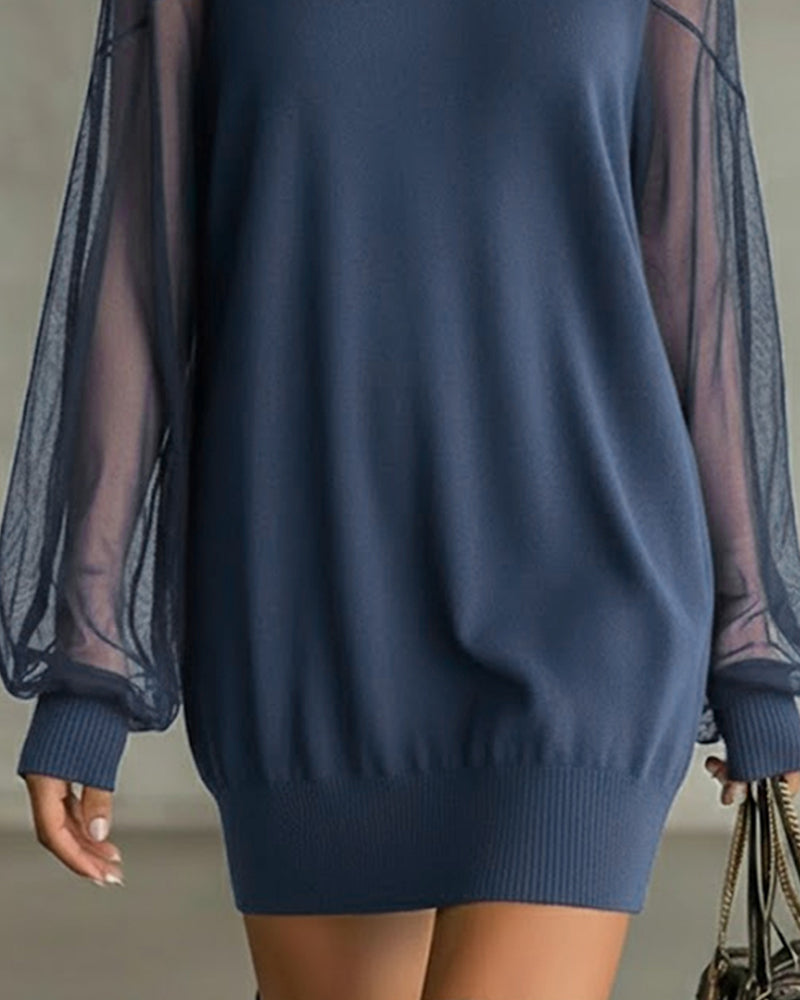 Kjole Lygterme Ensfarvet Patchwork