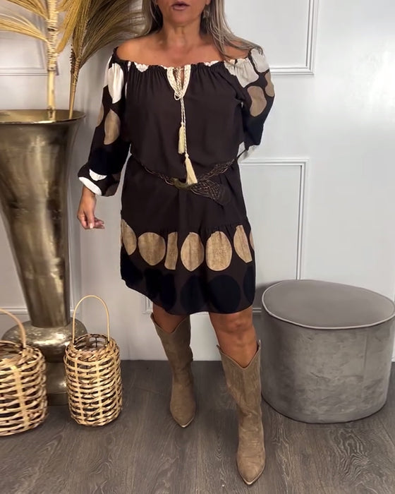 Kjole Med Duskeknude Og Prikker