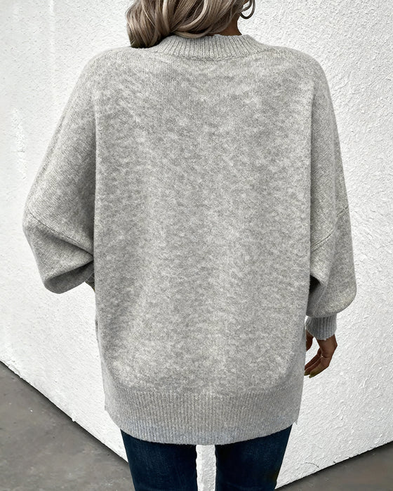Sweater Lygteærme V-Hals