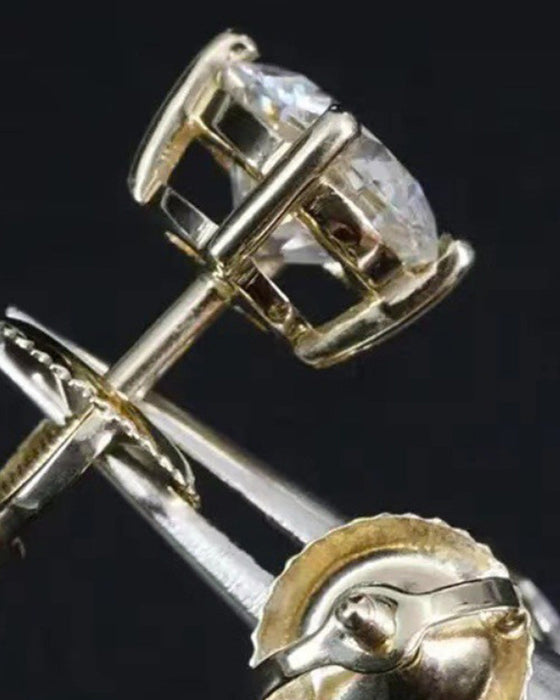 Klassiske runde zirkon øreringe