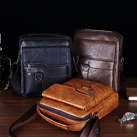 Vintage crossbody og skuldertaske (Herre)