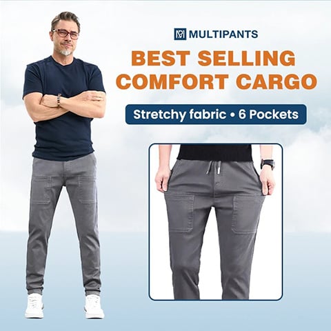 Bukser Høj Stretch Multi-Lomme Holdbar Cargo