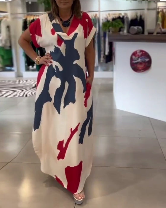 Kjole Kortærmet Trykt