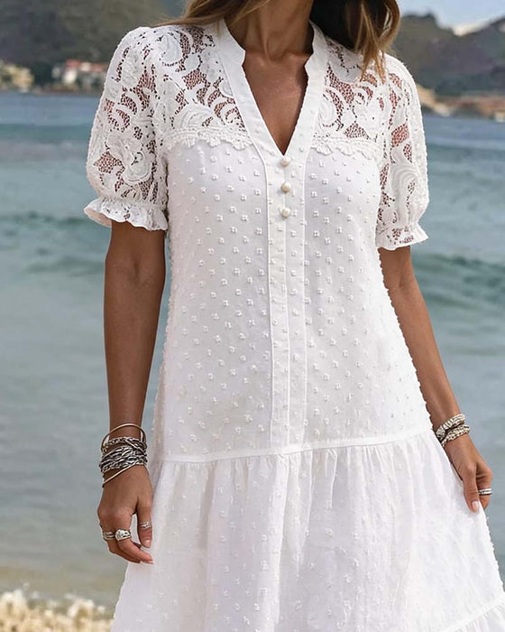 Kjole Pufærme Blonde Resort