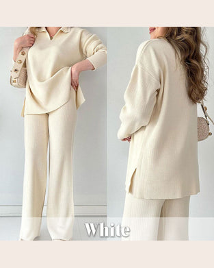 To - delssæt Med Enfarvet Og Strick Egenskaper