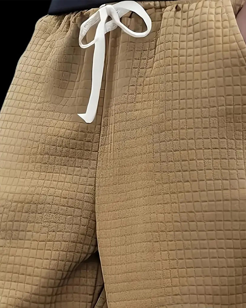 Shorts Vaffeltekstur Snøre