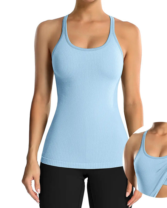 Tanktop Med Indbygget Bh Og Racerback