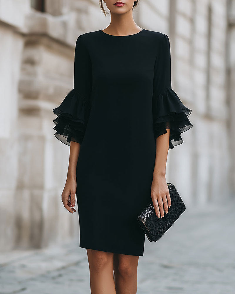 Kjole Lag Udvidet Ærme Slim