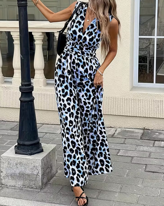 Hoppdragt Leopard Tryk Ærmeløs